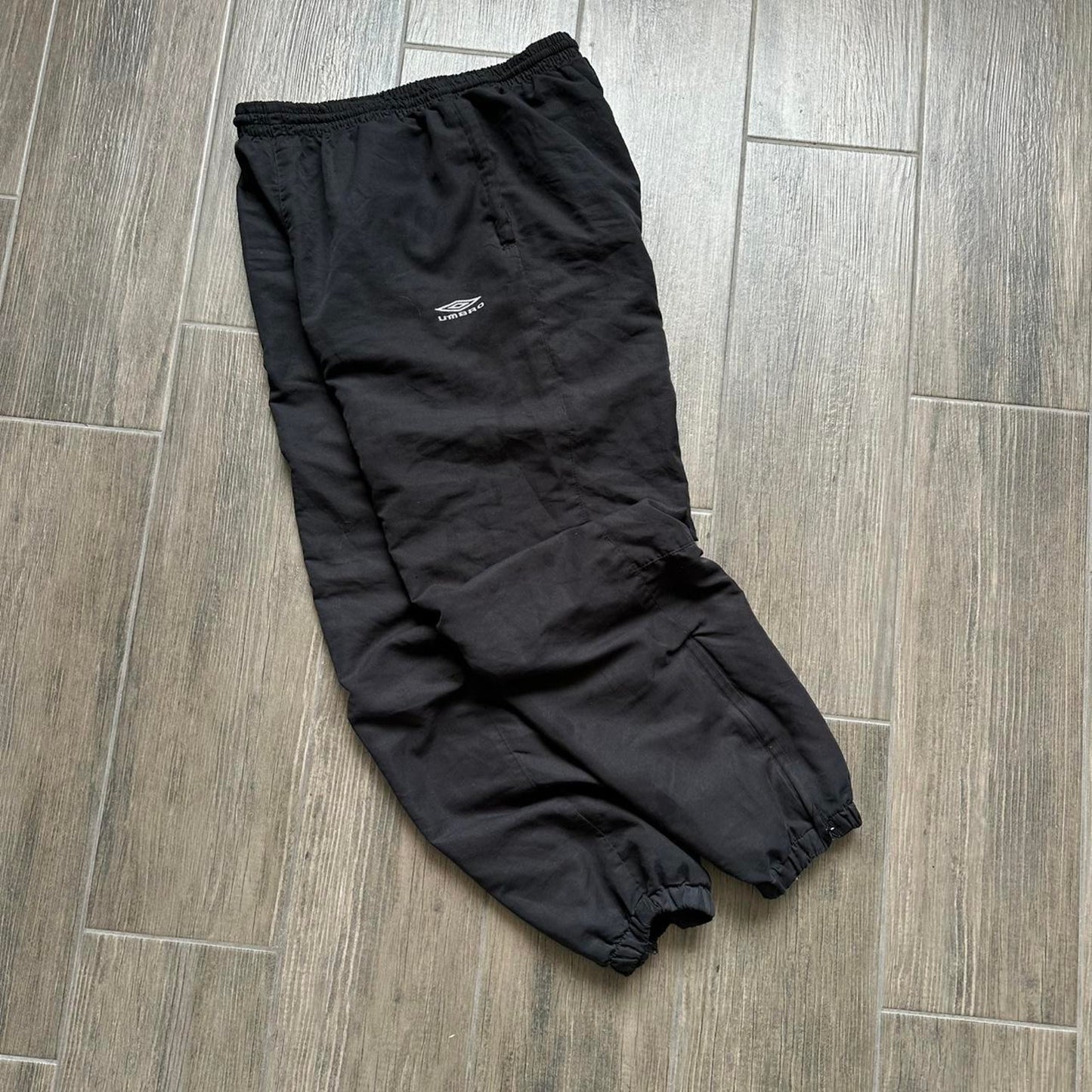 Black umbro track pants with