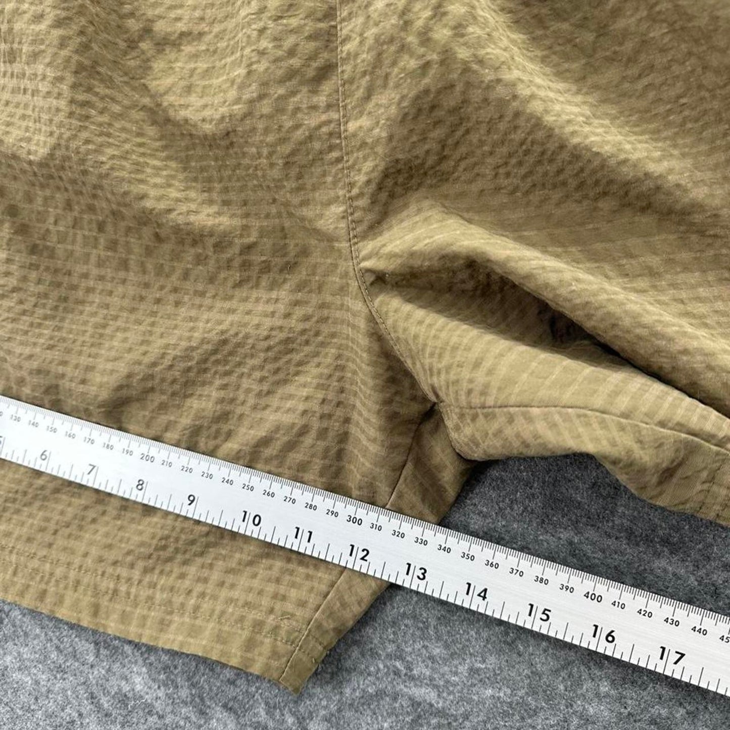 Nike brown shorts with white