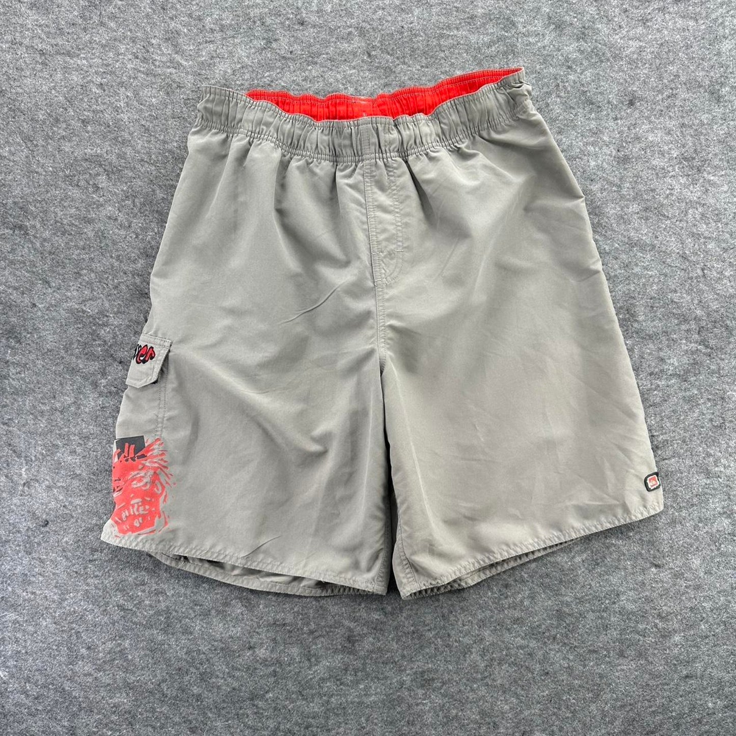 Quiksilver grey board shorts with