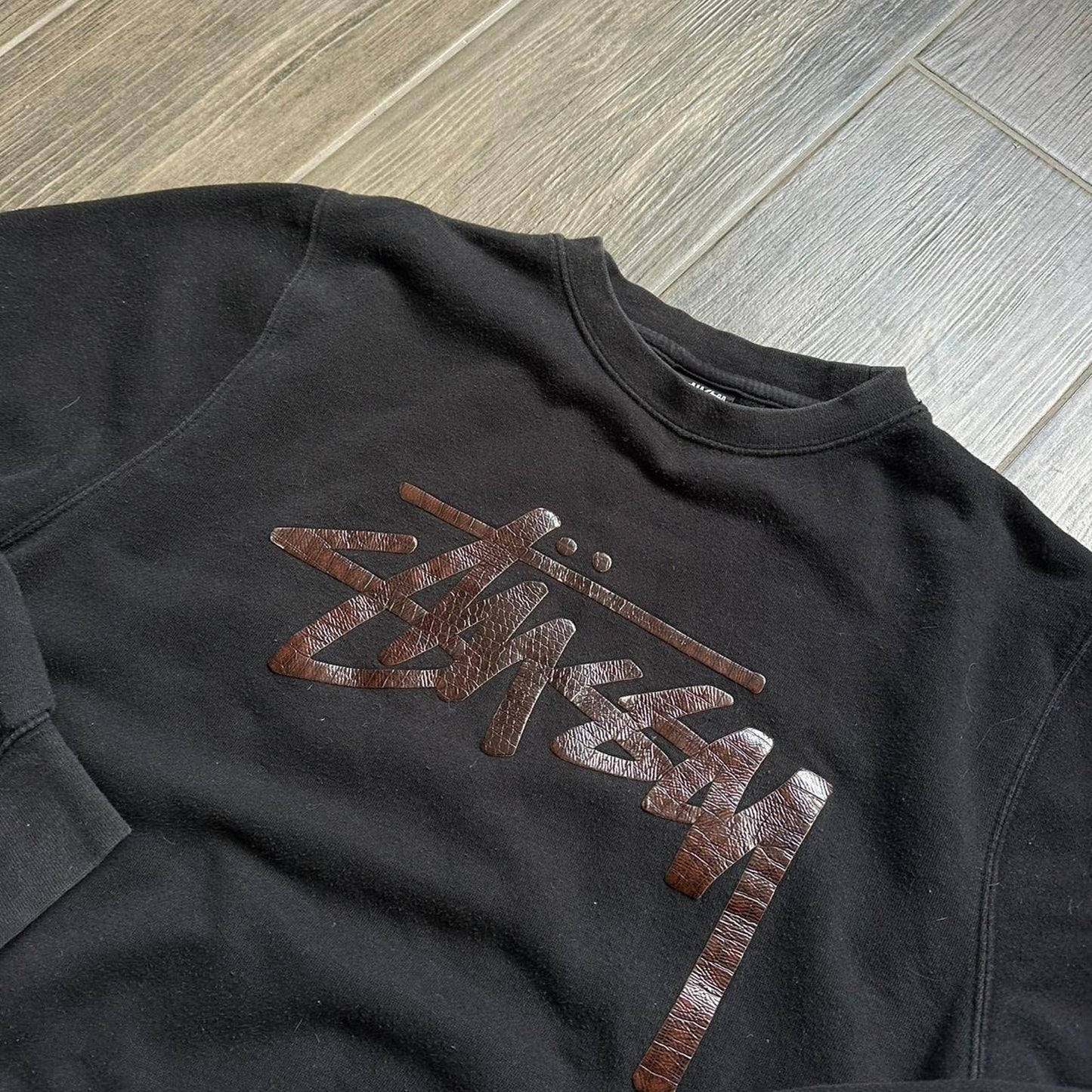 Stussy black crewneck sweatshirt