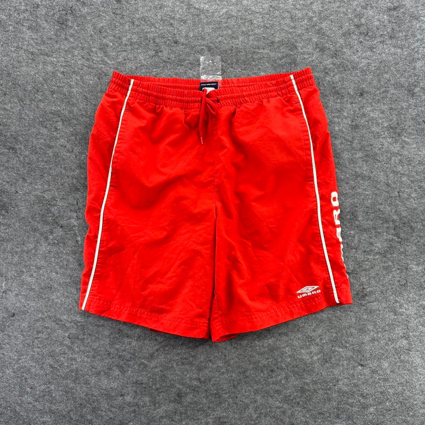 Umbro red swim shorts with