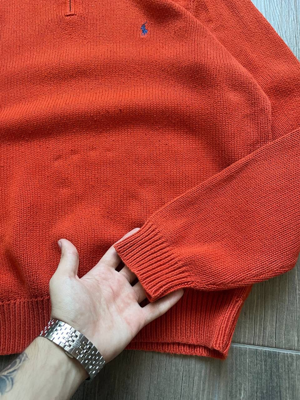 Polo Ralph Lauren orange knitt vintage 1/3 sweater