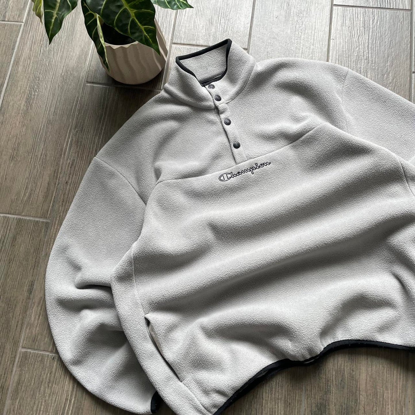 Champion fleece grey y2k baggy jumper