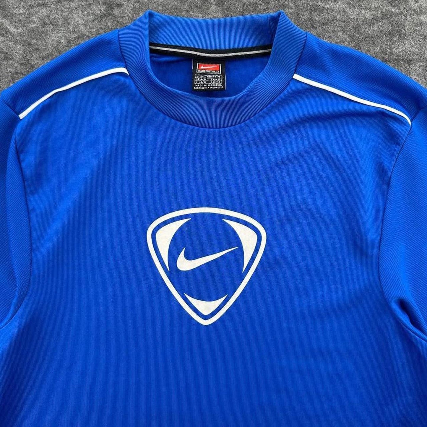 Nike blue soccer jersey with
