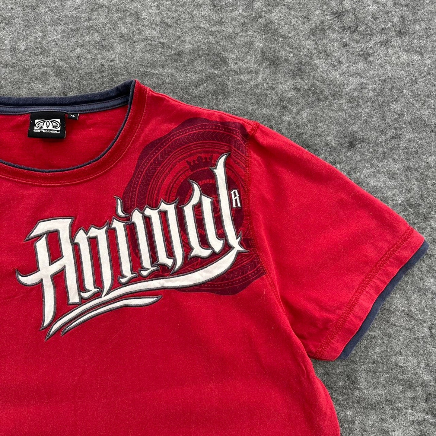 Y2k animal skateboards red t shirt