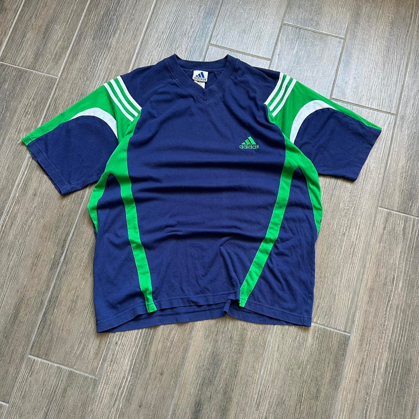 Adidas navy blue and green