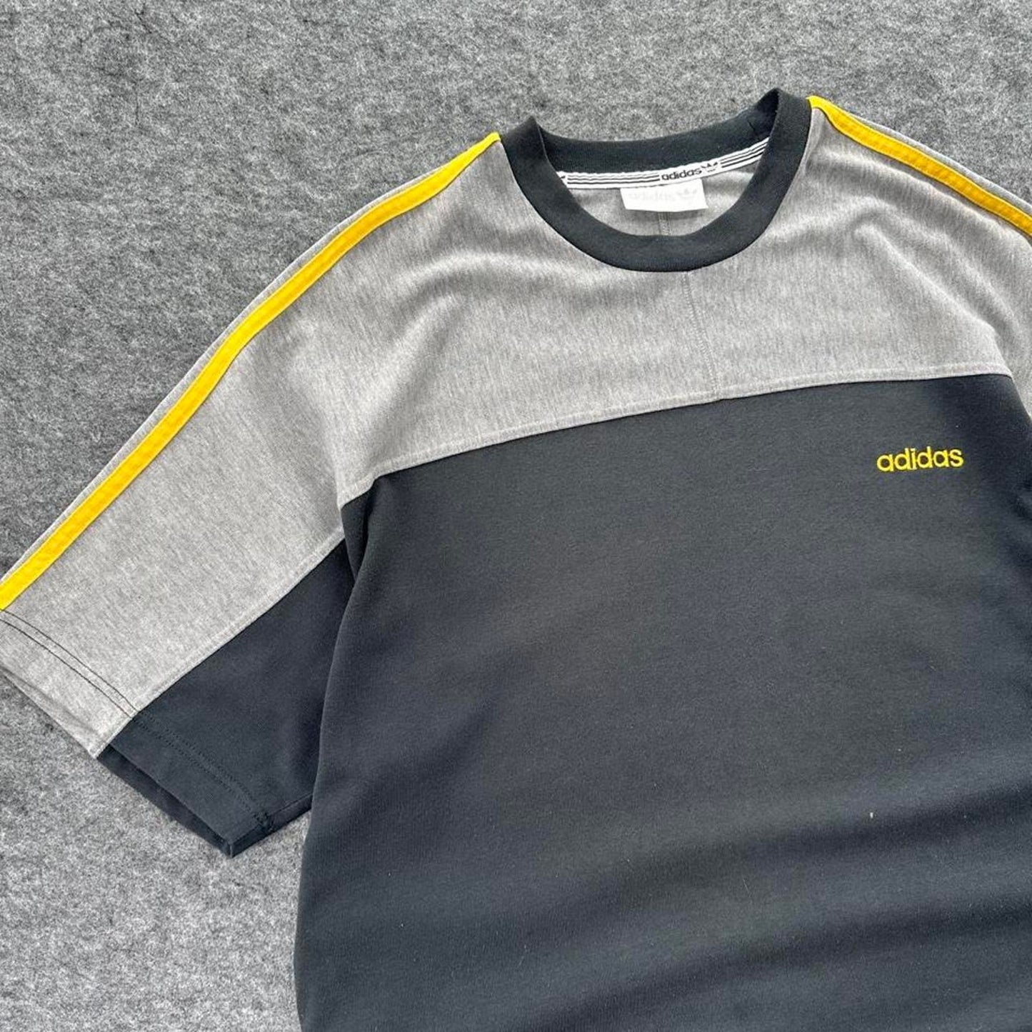 Adidas grey and yellow vintage