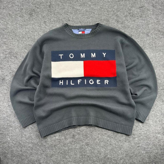 Tommy Hilfiger Grey Wool Sweater