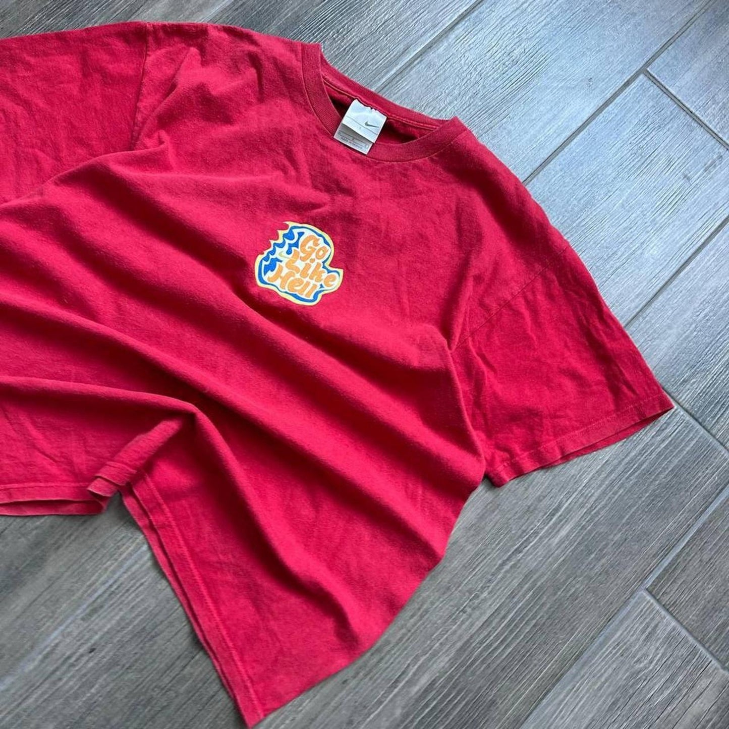 Nike red vintage baggy y2k tee