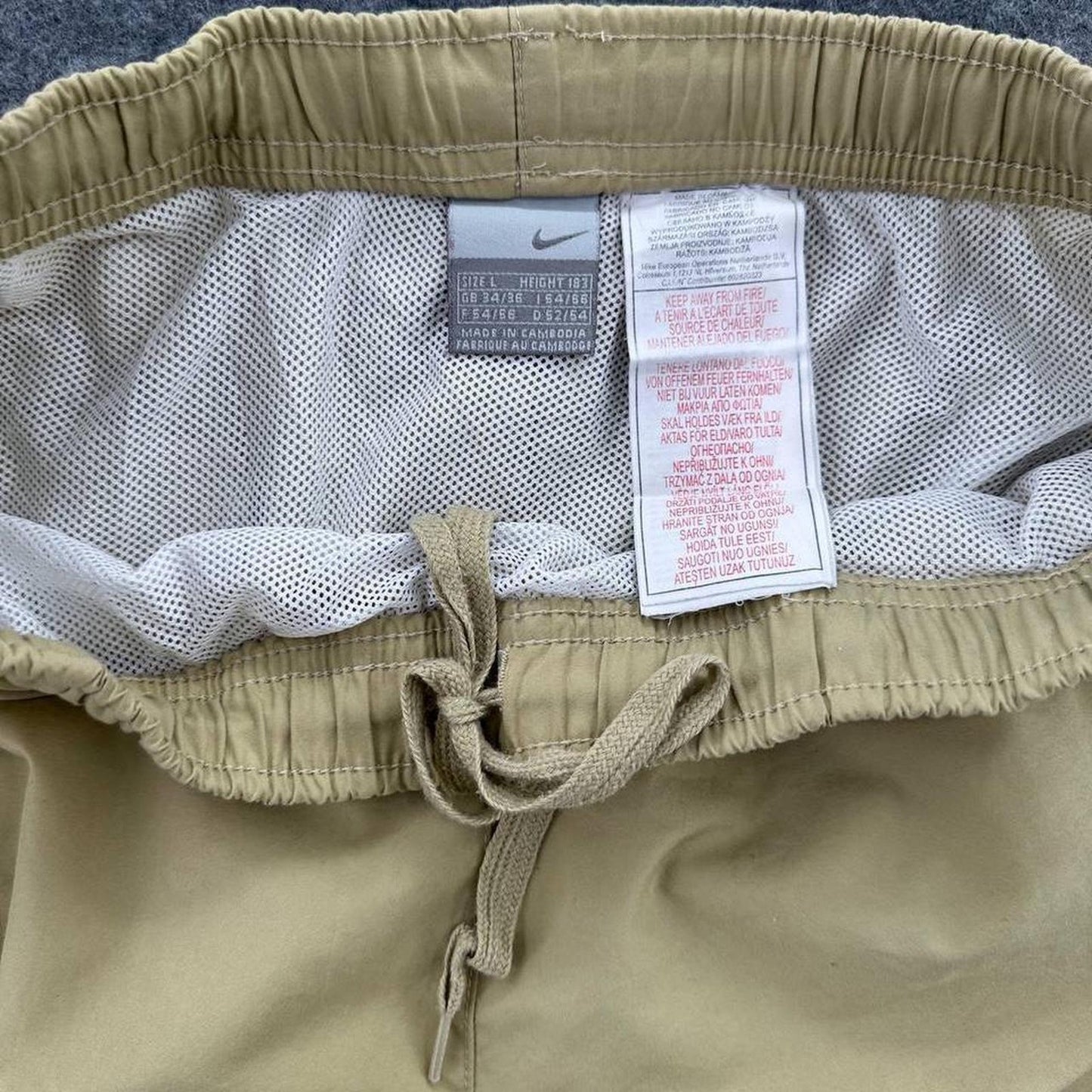 Nike tan cream shorts