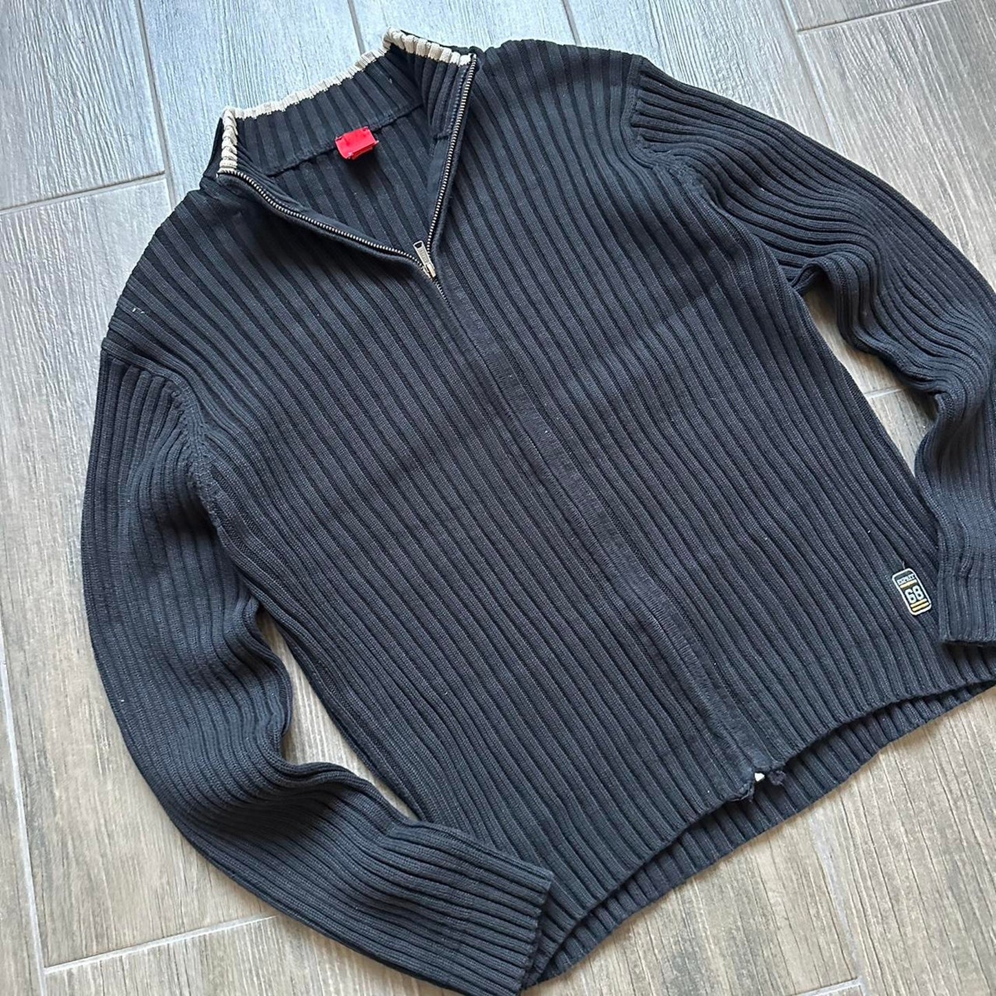 Y2k Esprit Japanese style zip grandpacore L jumper