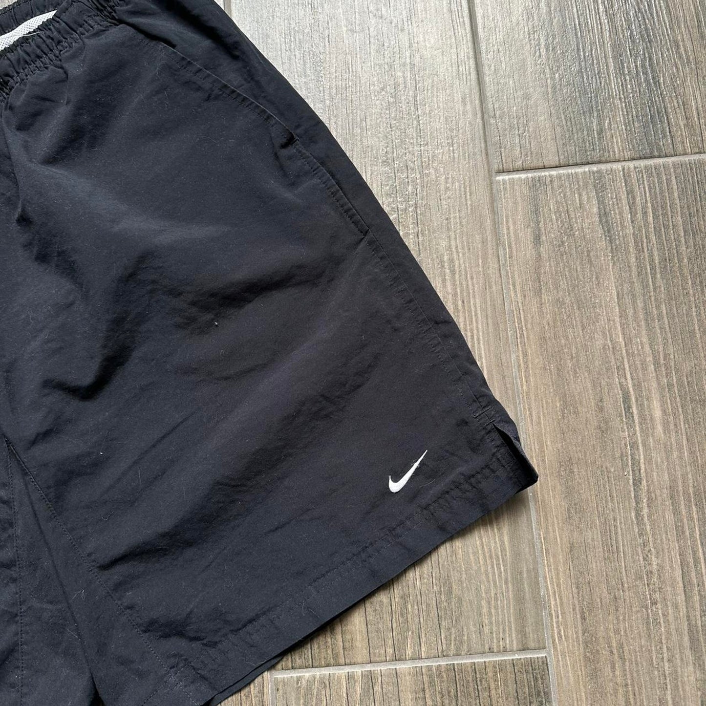 Nike black shorts with white