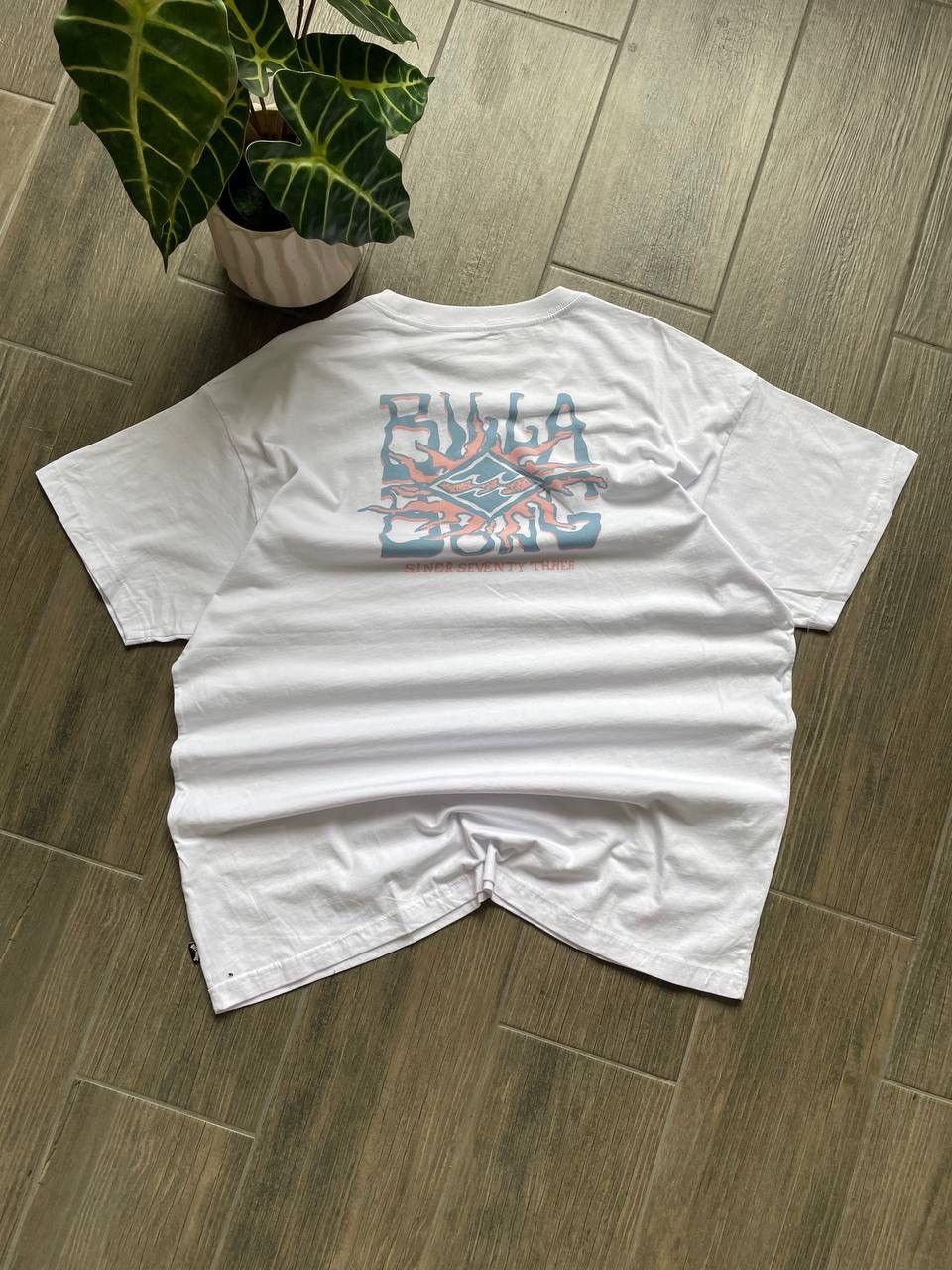 Billabong White Big Logo Y2K Baggy T-Shirt