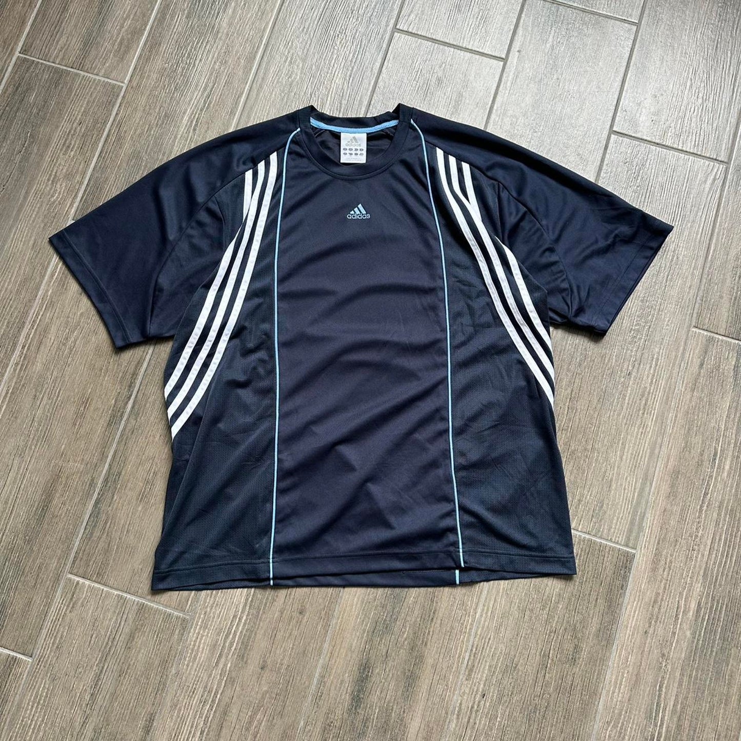Adidas black white striped