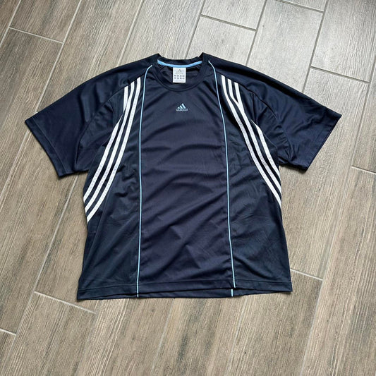 Adidas black white striped