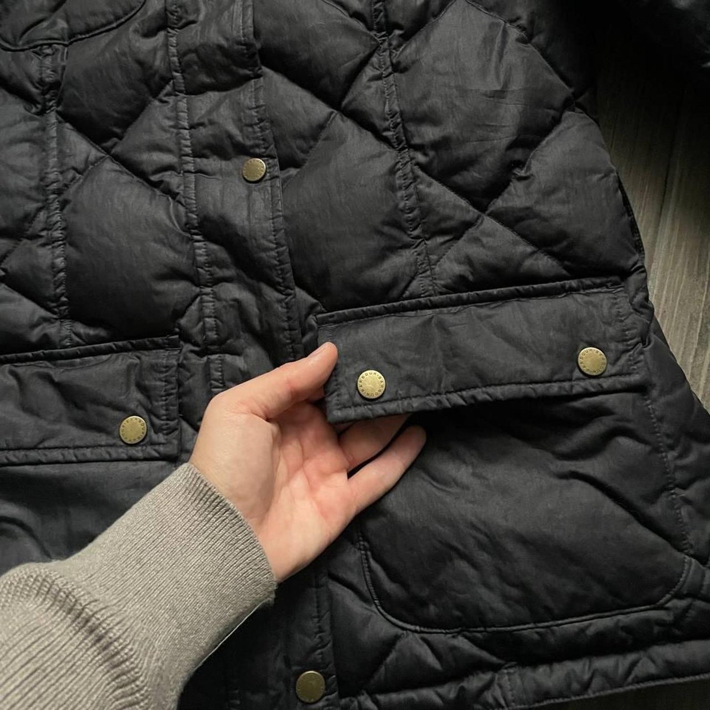Barbour International Women’s Black Down winter jacket