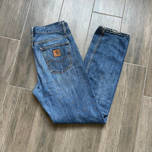 Carhartt distressed blue denim jeans