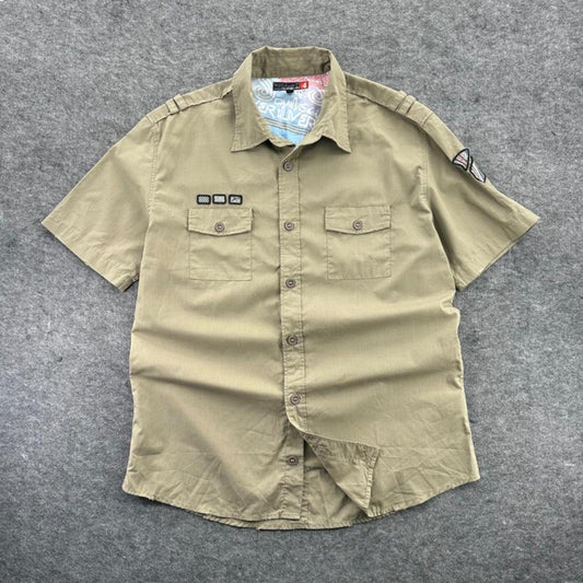 Quiksilver Distressed Y2K Surf Shirt
