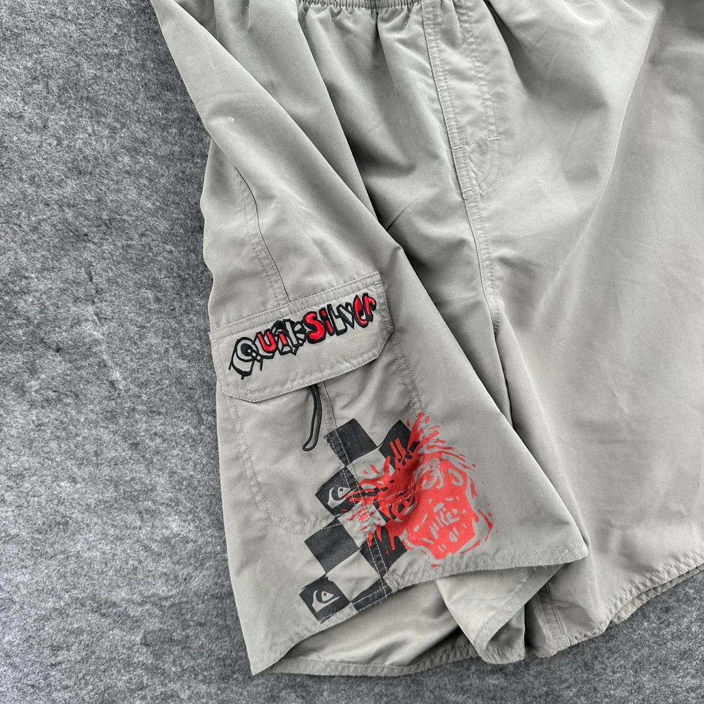 Quiksilver grey board shorts with