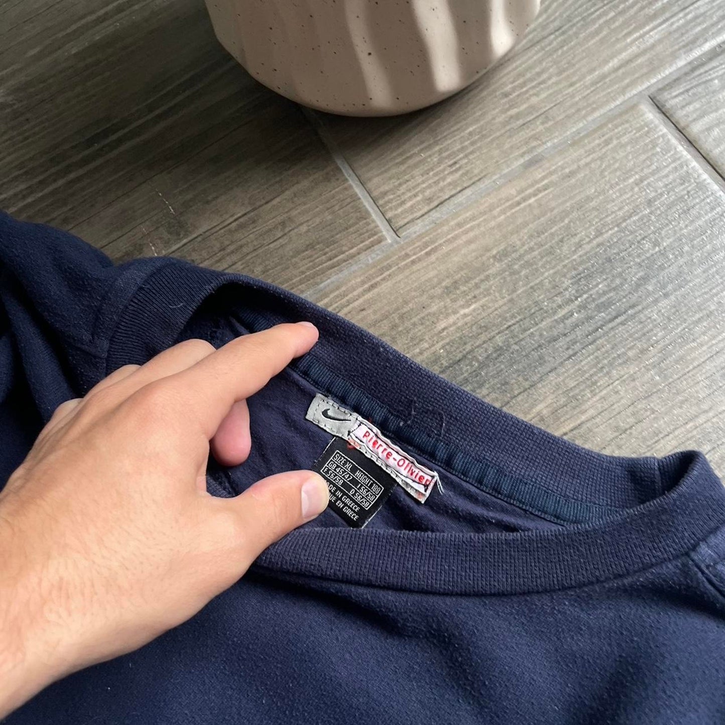 Nike navy swoosh y2k vintage Oversized XL sweatshirt