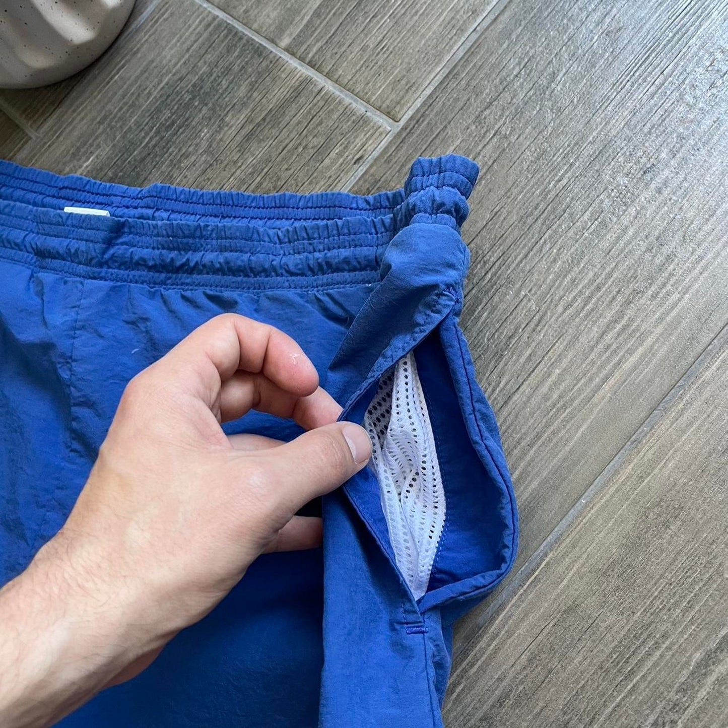 Adidas blue baggy y2k nylon shorts
