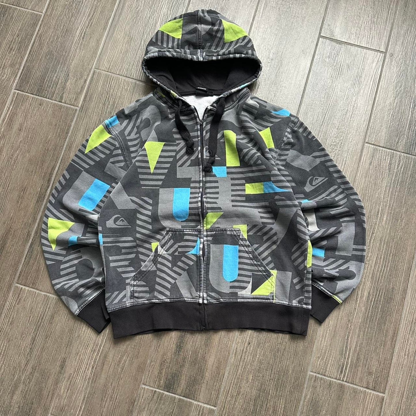 Vintage quiksilver baggy surf wear hoodie