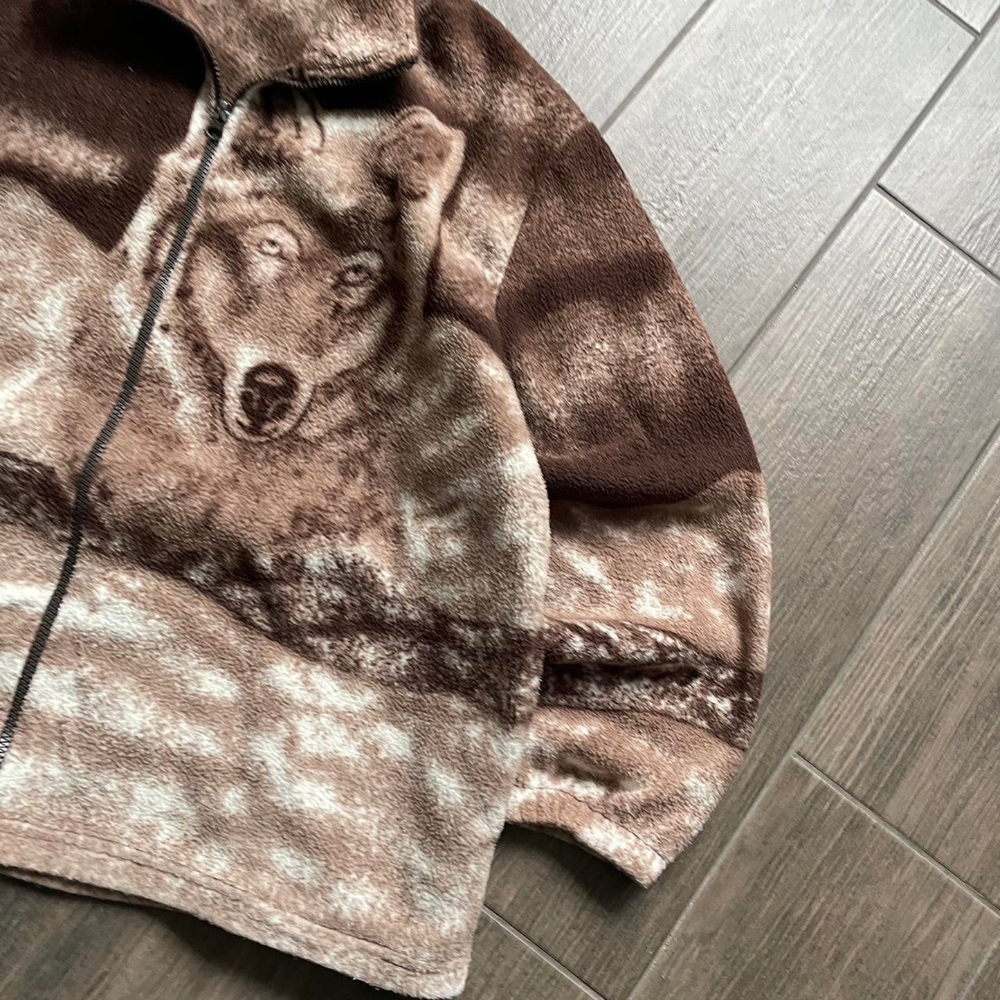 Y2K fleece winter streetwear wolfs jumper