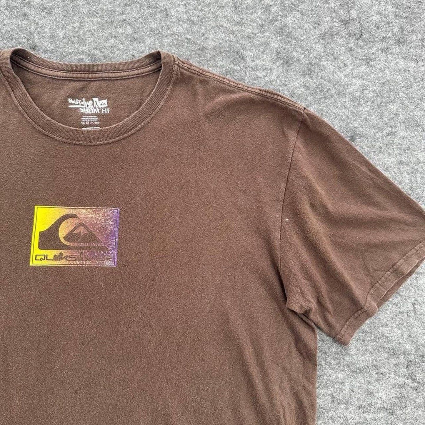 Brown quiksilver cotton t shirt with