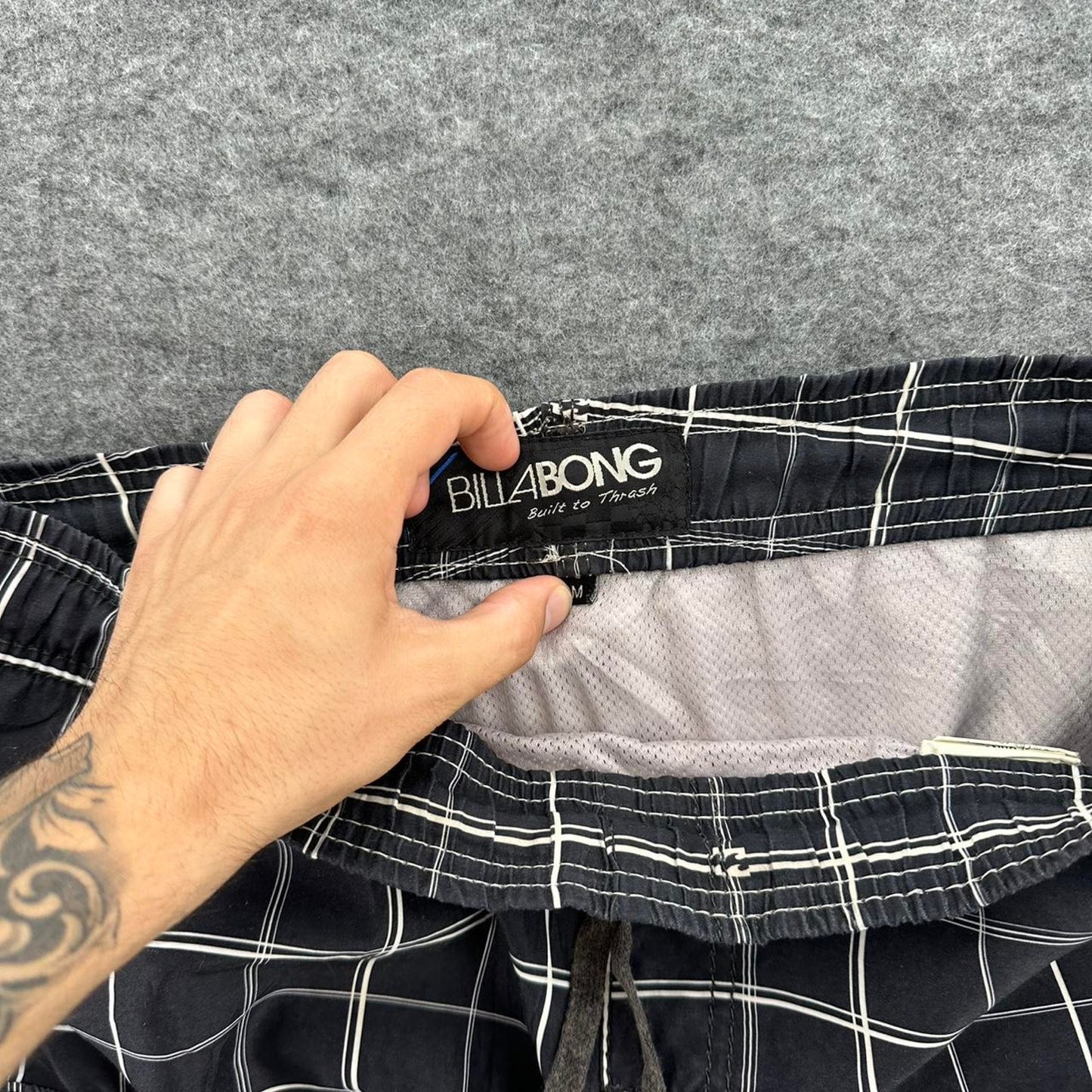 Billabong black white checkered