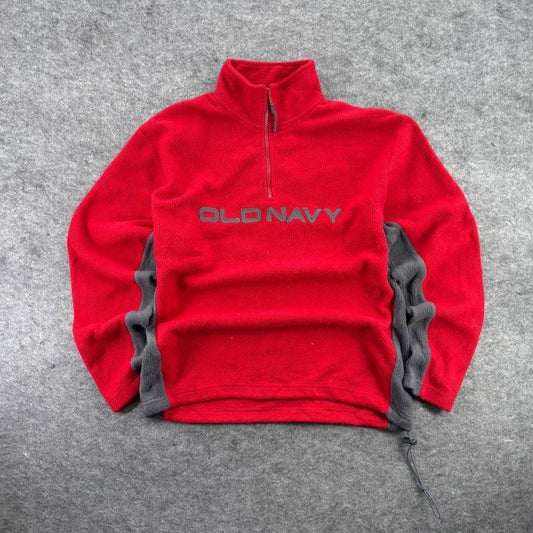 Old Navy Y2K Baggy Fleece Quarter Zip Sweatshirt