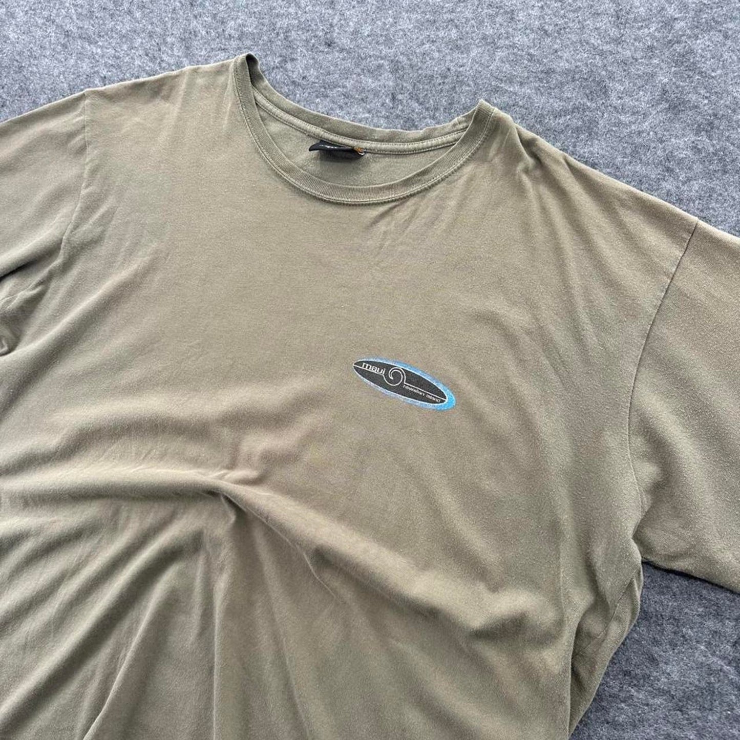 Maui hawaiian island khaki tee