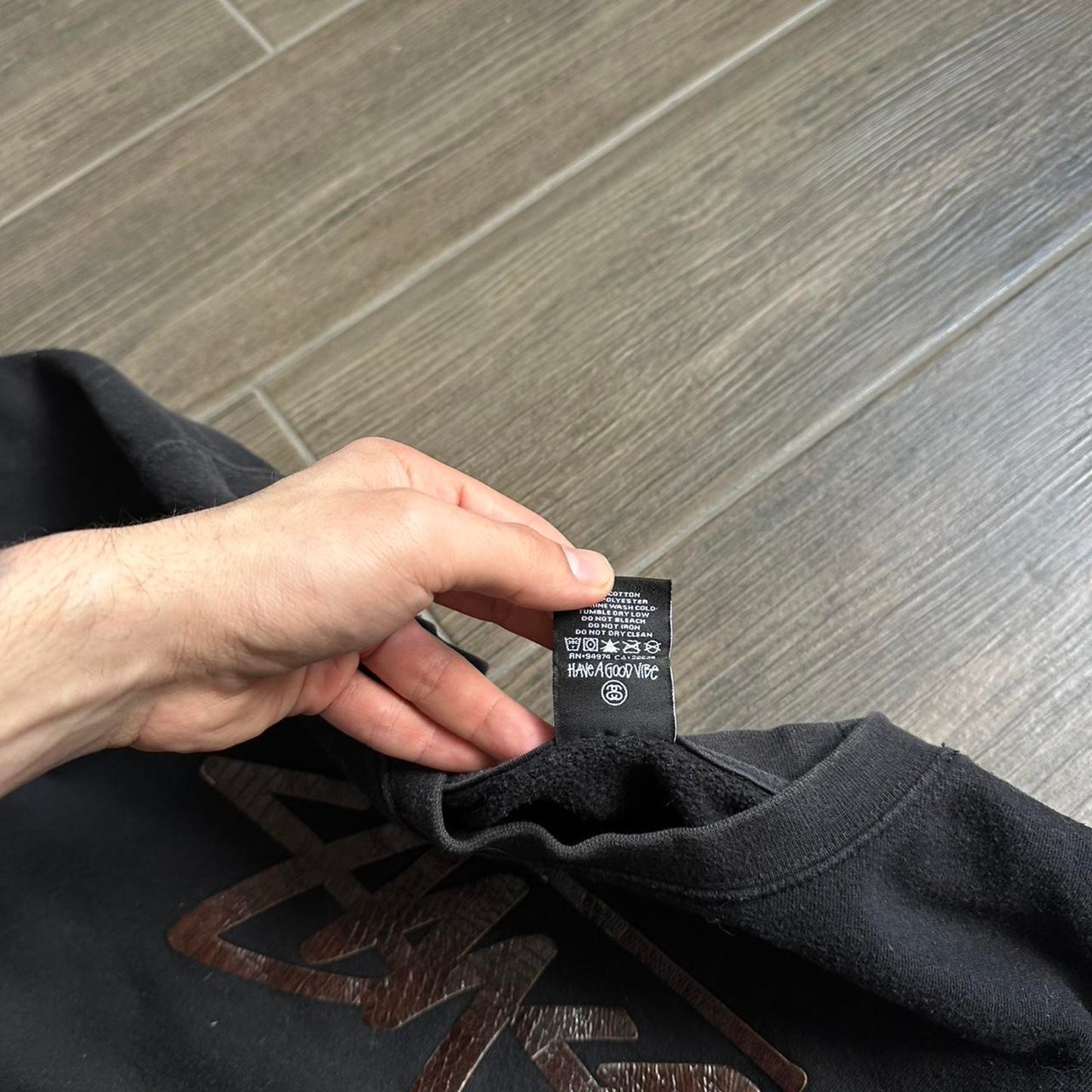 Stussy black crewneck sweatshirt