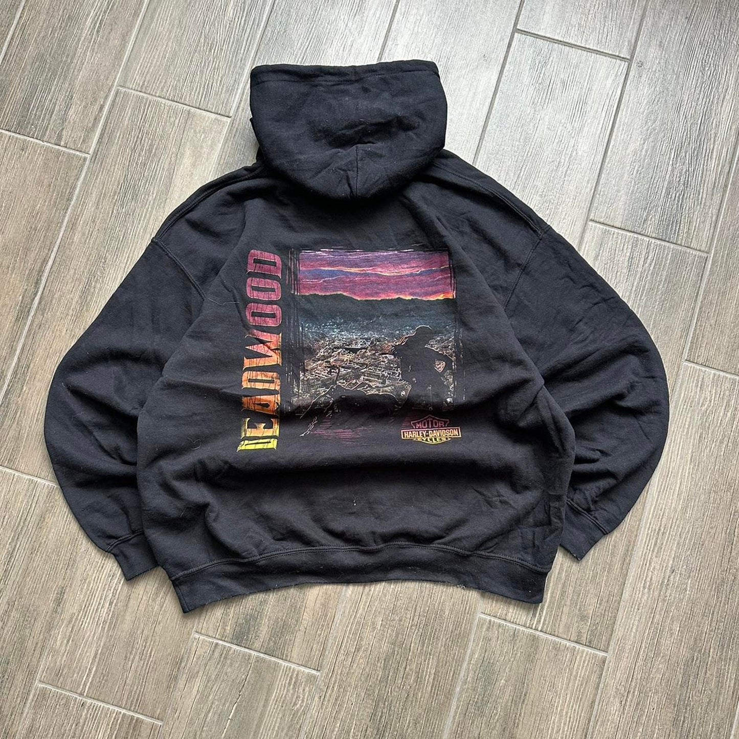 Harley Davidson black baggy XL hoodie