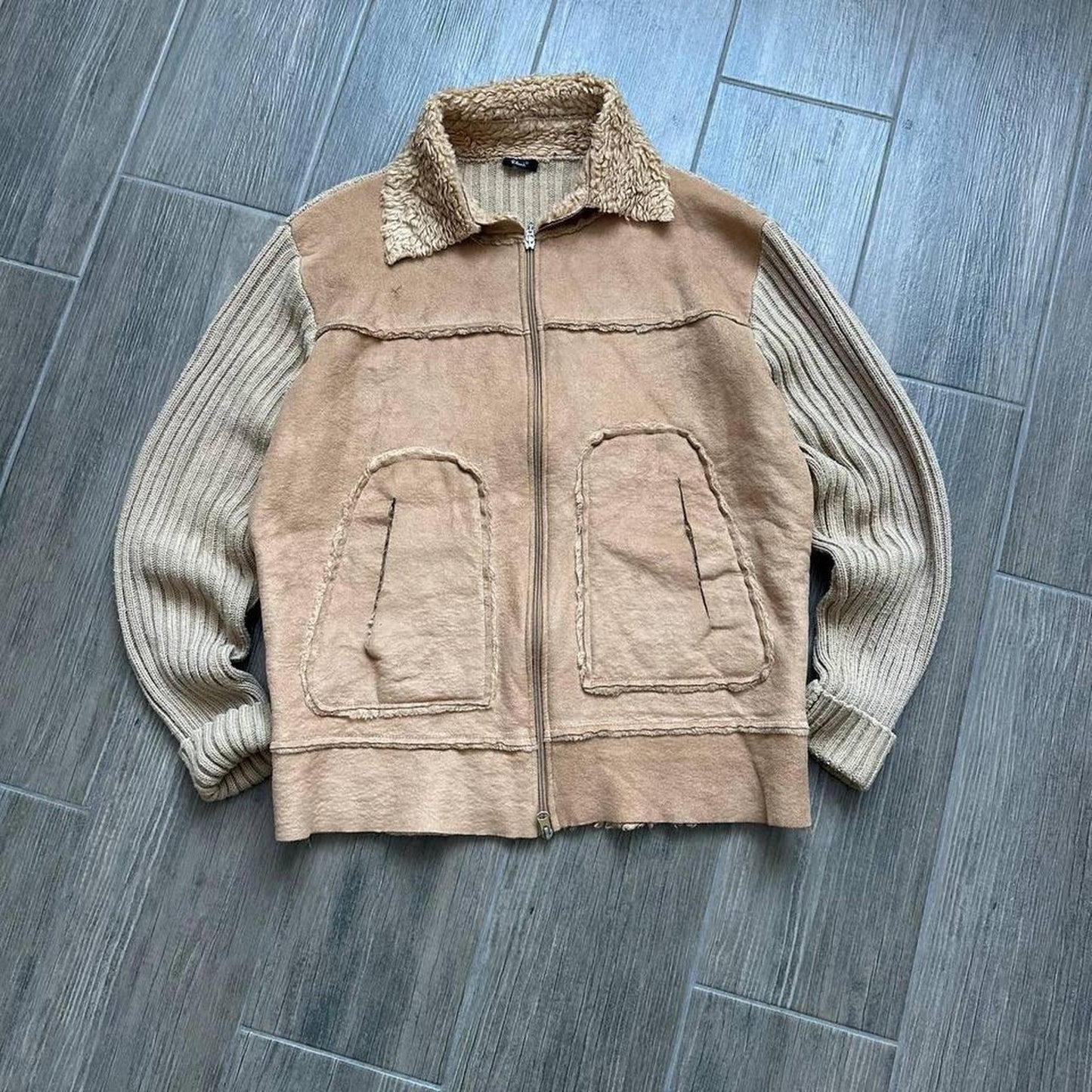 Y2k Japanese style vintage knitted jacket