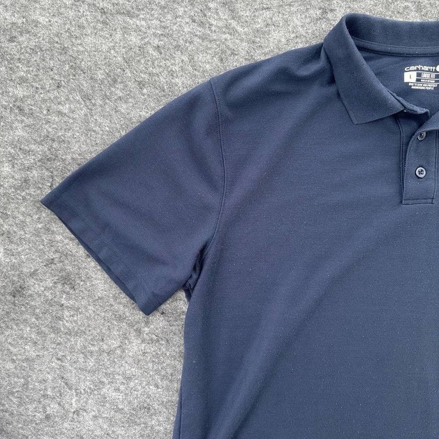 Carhartt navy blue polo shirt