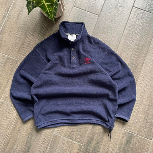 Adidas baggy navy fleece streetwear S-M jumper