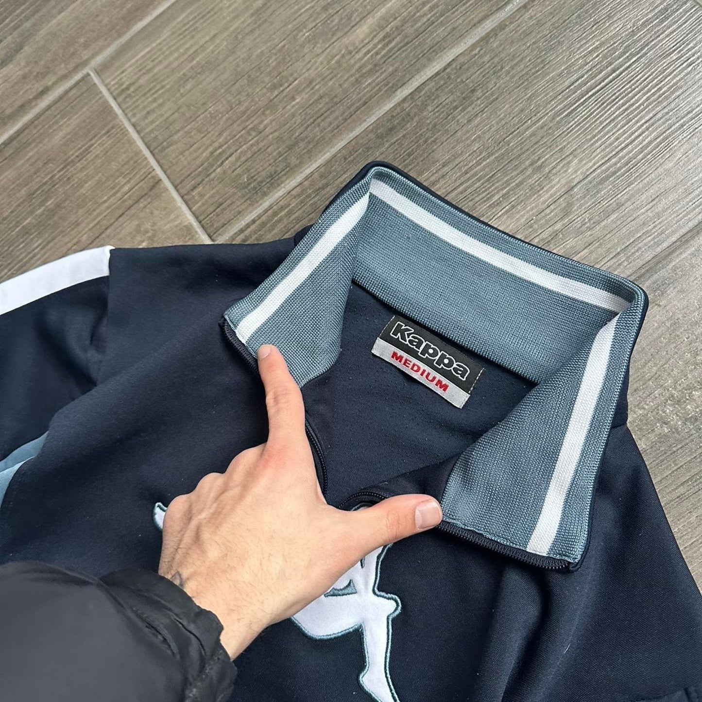 Kappa blue zip up track top jacket