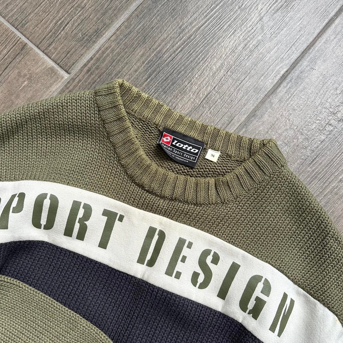 Lotto y2k baggy streetwear knitted vintage sweater