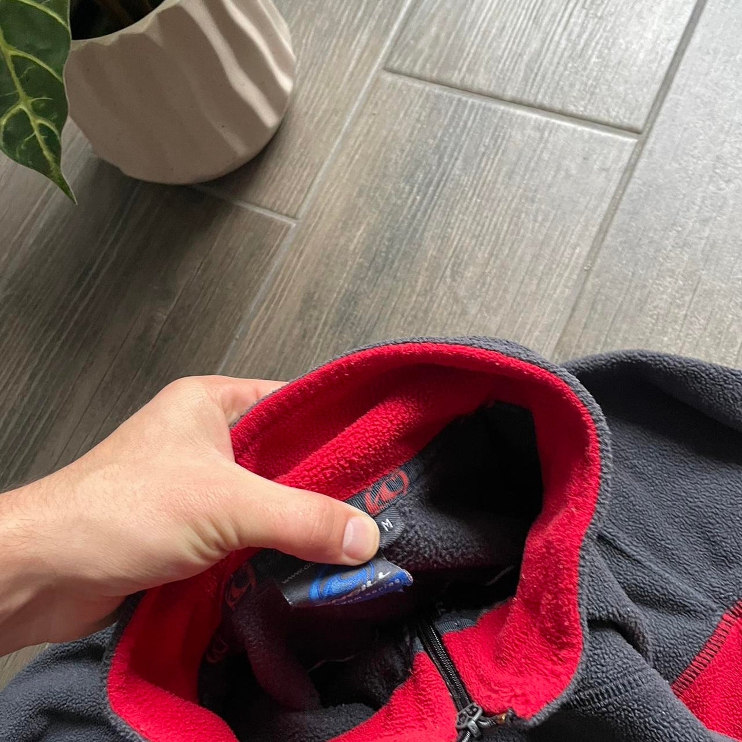 Y2K Oneill fleece grey baggy surf jumper M