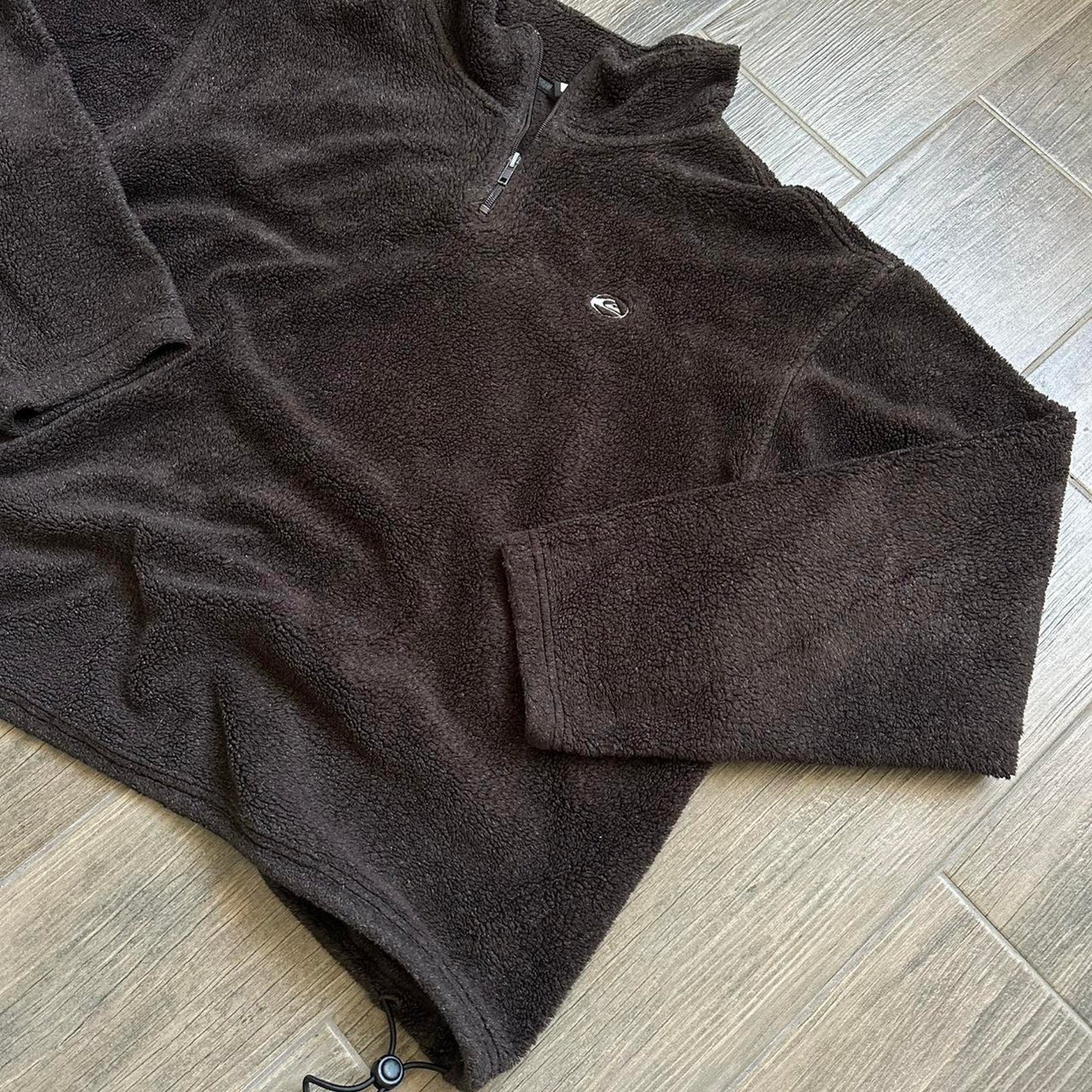 Quiksilver brown quarter zip fleece