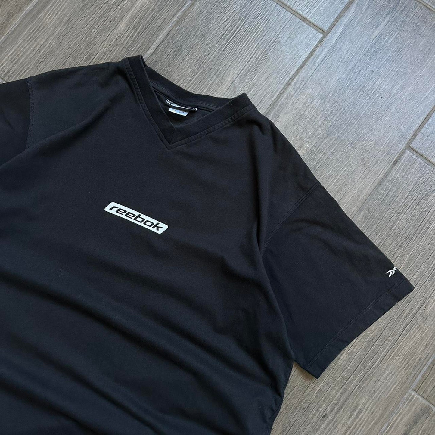 Reebok black V-neck t-shirt