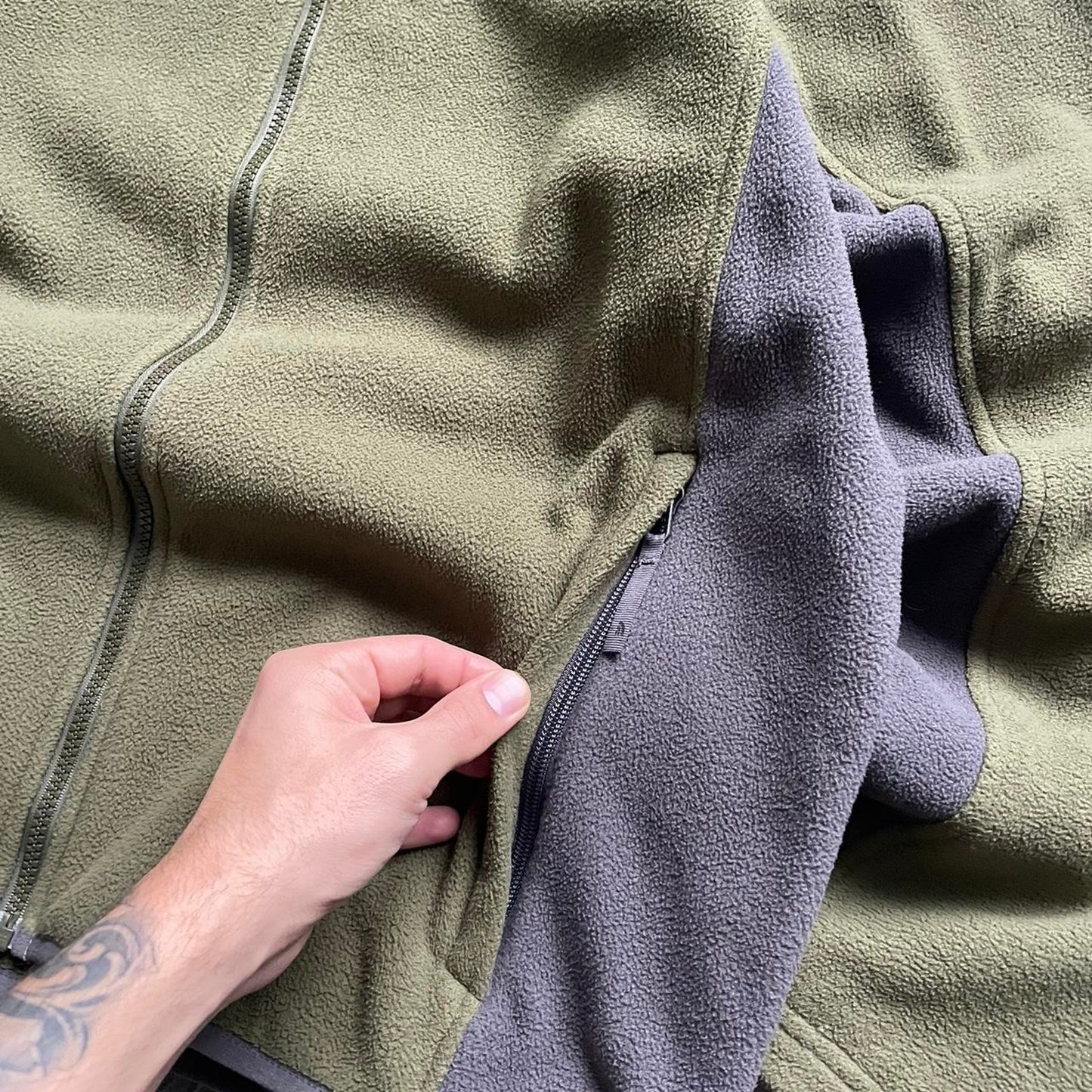 The North Face fleece zip winter y2k baggy jumper