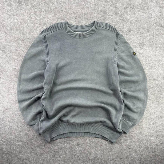 Y2K Grey Knitted Sweater Size M