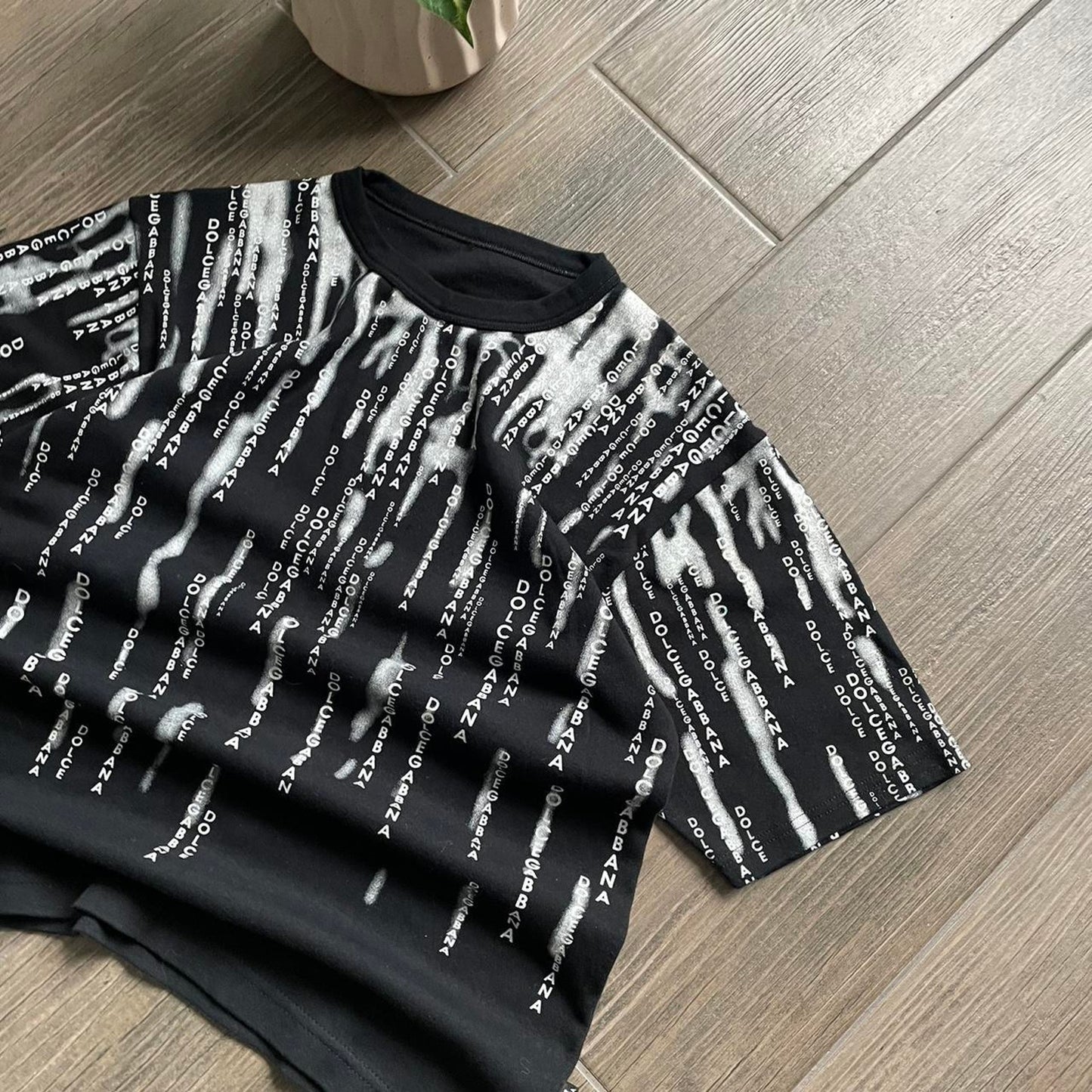 Dolce & Gabbana monogram y2k vintage black M tee