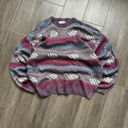 Y2k vintage grandpacore coogi style sweater