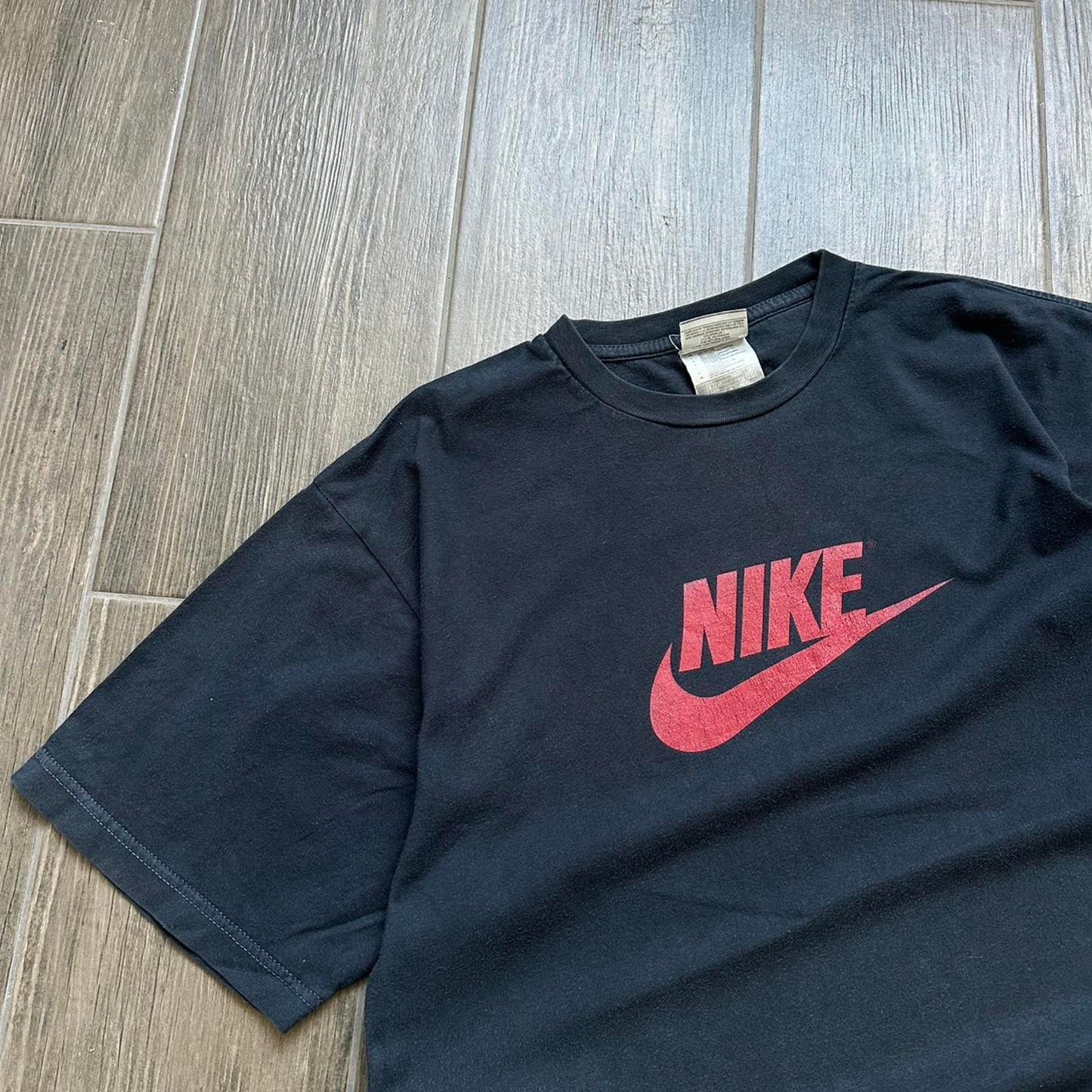 Nike black cotton t-shirt with red logo