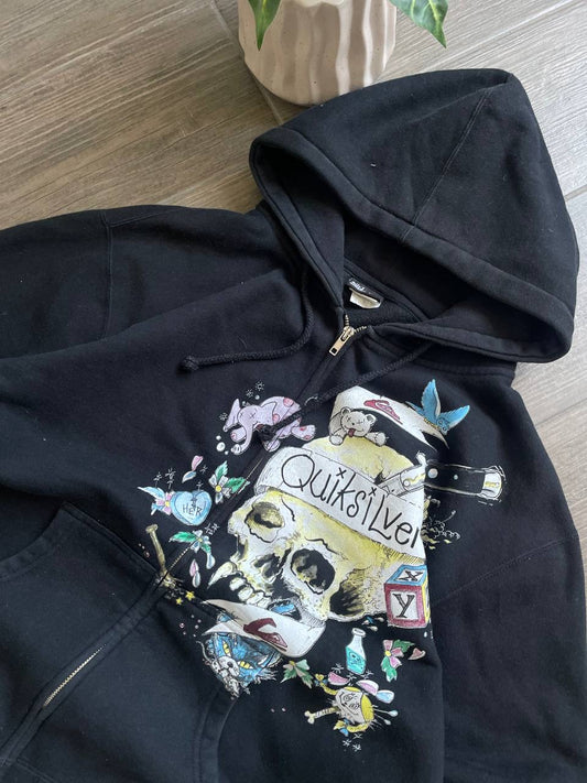 Quiksilver baggy y2k style hoodie