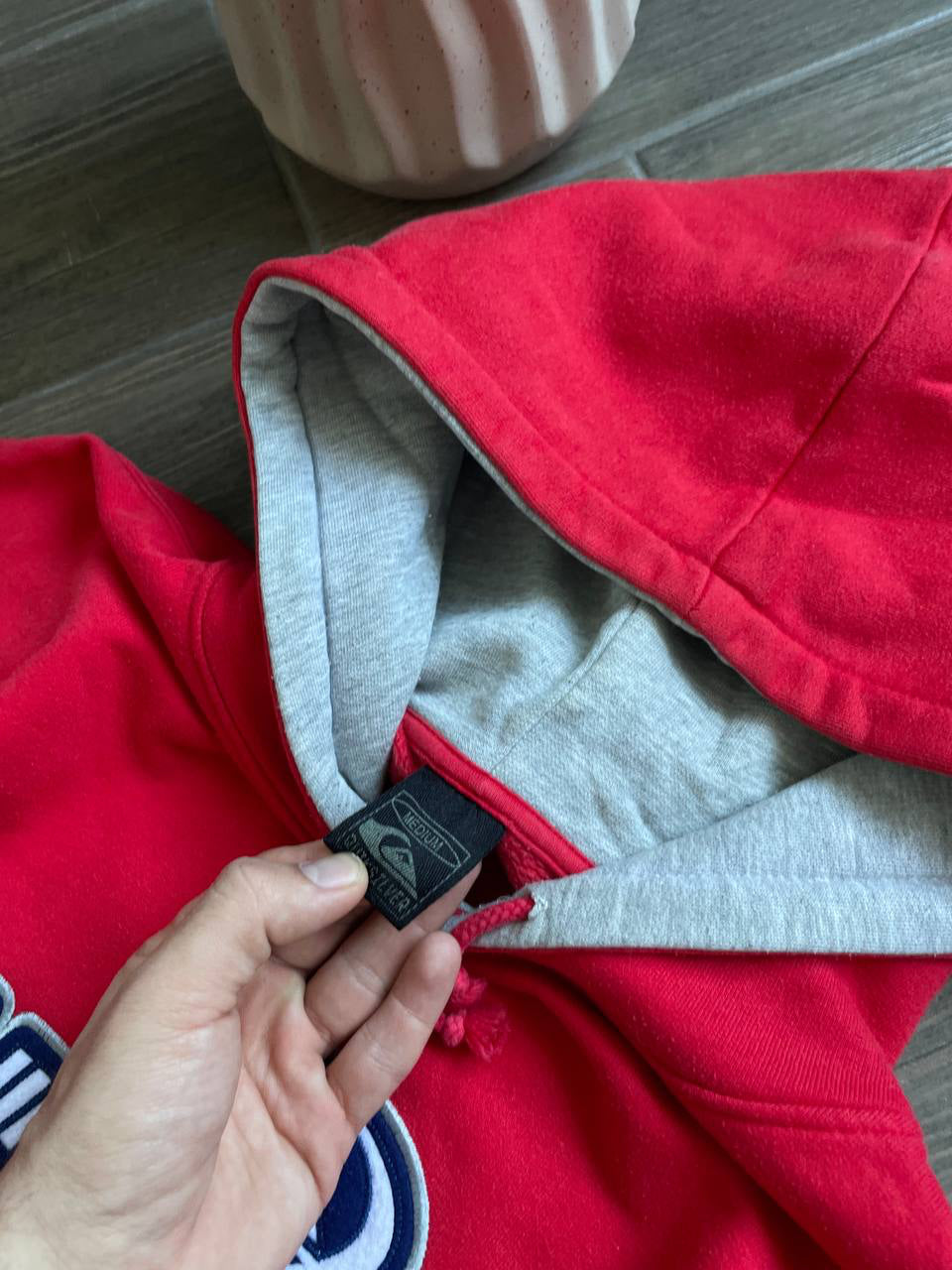 Quiksilver Vintage Red Oversized Hoodie