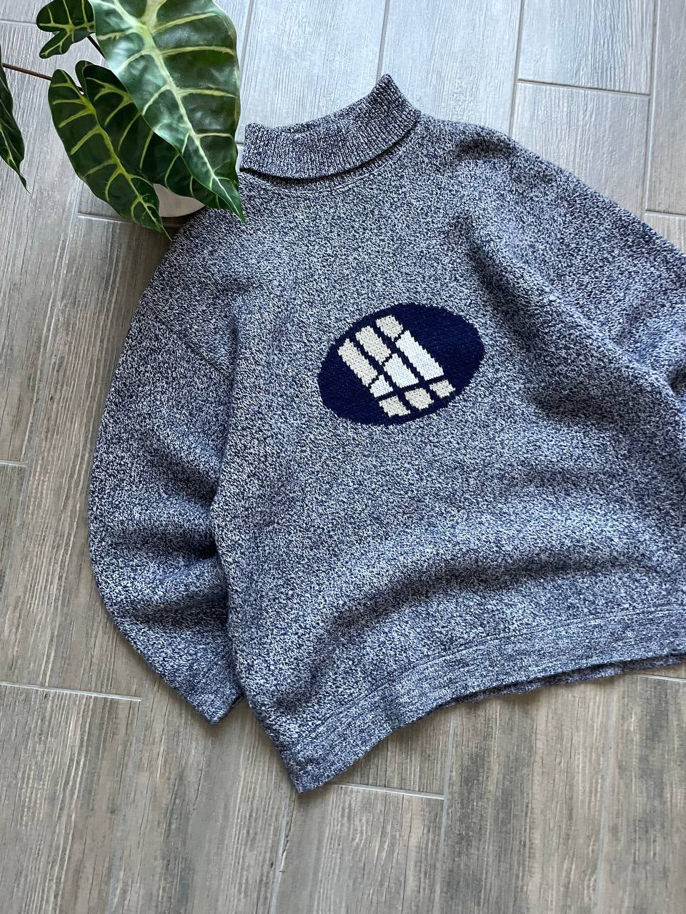 Adidas Vintage Navy Knit Sweater