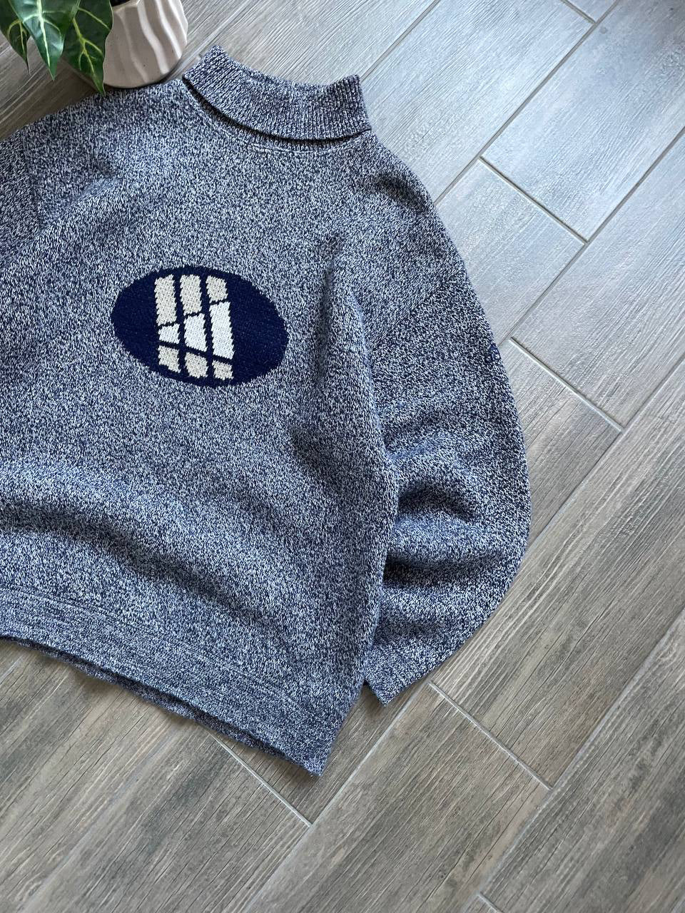 Adidas Vintage Navy Knit Sweater